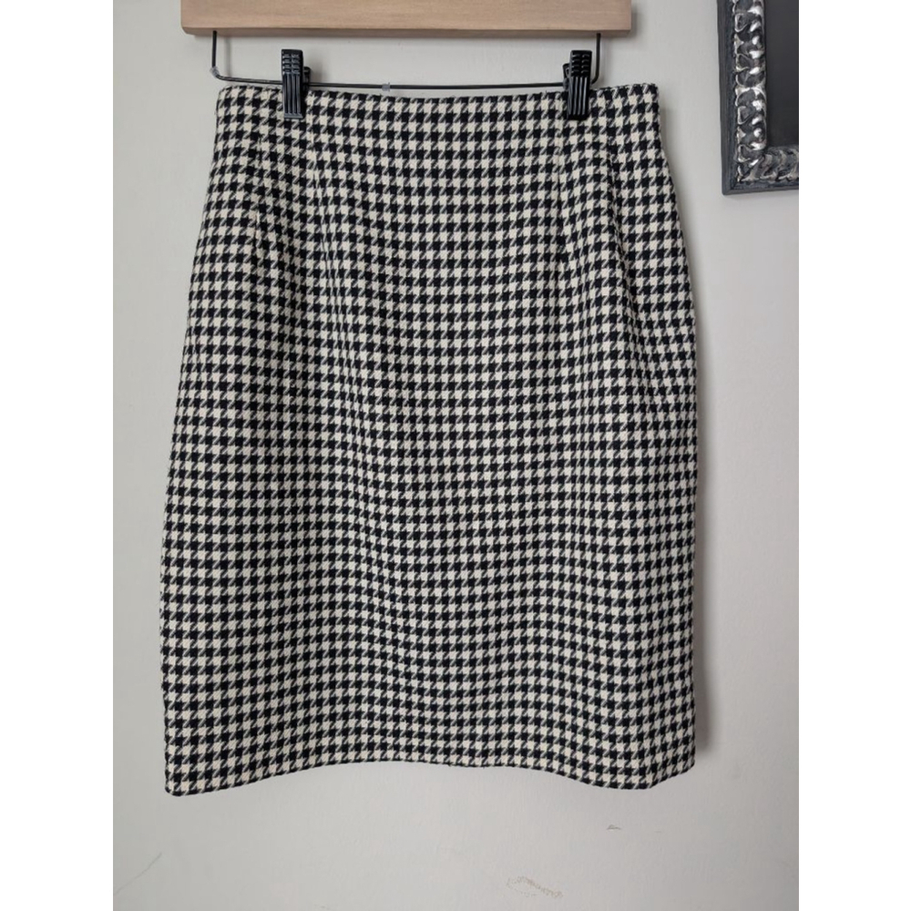 Charter Club Black & White Houndstooth Pencil Skirt Size 10, Women's